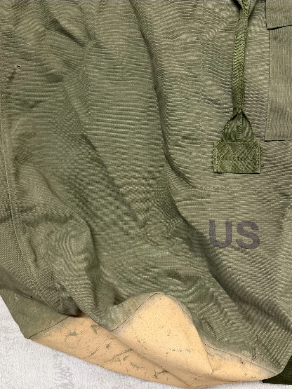 Lot of 2 USGI OD Green Nylon Duffel Bags Sea Garrison Duffle Equipment